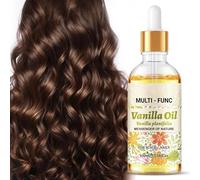 Olio alla vaniglia per capelli e cuoio capelluto, 100 ml, olio nutriente ad assorbimento rapido per capelli secchi, doppie punte e cura delle cuticole, formula non grassa e leggera con profumo di