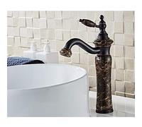 Olio Alto strofinata in Bronzo in Ottone lavello Bagno Rubinetto in Stile Europeo Rubinetto a Bacino Caldo per Bacino Caldo-Tap tunta per lavabo a Buco Singolo Miscelatore può ruotare 360 Gradi