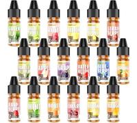 Olio aromatizzante alimentare, 18 gusti, 100% puro estratto naturale, solubile in acqua e olio, aroma concentrato di caramelle per balsamo per labbra, cottura, bevande, cucina, sapone, bottiglie da 6