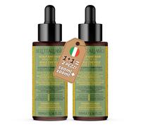 Olio Capelli Rosmarino Sani e Forti 2xI00ml - Favorisce la Ricrescita e Rinforza il Bulbo Pilifero - Formula Naturale, 100% Made in Italy, Non Lascia Residui, Profumo Aromaterapico, Pronto all'Uso