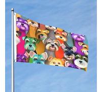 Olio Carino Schnauzer Cani Bandiera 2x3 Ft Double Sided No Fade Welcome Garden Flag Yard Flag Con Ottone Outdoor Banner Decor Per Cortile Portico Prato Decor