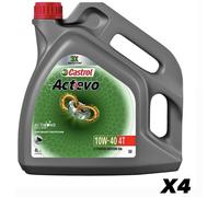 OLIO CASTROL ACT-EVO 10W-40 4T SEMI SINTETICO 4 TANICHE DA 4LT