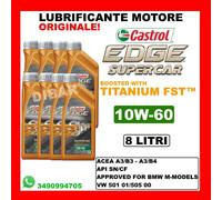 OLIO CASTROL EDGE SUPERCAR 10W60 TITANIUM ACEA A3/B3/B4 DA 8 LITRI