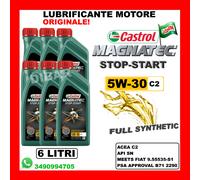 OLIO CASTROL MAGNATEC START E STOP 5W30 C2 ACEA C2 DA 6 LITRI