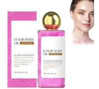 Olio Corpo Lucente Con Glitter | Idratante & Illuminante per Viso, Corpo E Capelli | Luminizer Liquido Con Scaglie Luccicanti | Formula Rapido Asciugatura | 90ml (Rosa) Skin Care Oil