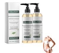 Olio Corpo, Olio per il corpo lifting al collagene, olio nutriente per pelli mature, oli illuminanti, idratante rassodante non grassa, per collo, petto, braccia, gambe, 100mlX2