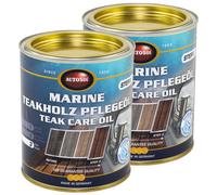 Olio Cura Legno 2x 750 ML Barca Teak per Manutenzione Autosol 11 015130 Bootöl