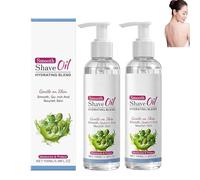 Olio da barba liscio per donne, oli da barba delicati e lenitivi, contiene semi di jojoba e oliva, riduce l'irritazione, per viso, corpo e gambe (2pcs)