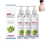 Olio da barba liscio per donne, oli da barba delicati e lenitivi, contiene semi di jojoba e oliva, riduce l'irritazione, per viso, corpo e gambe (3pcs)