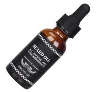 Olio da Barba per Uomo 30ml in Vetro per Cura Quotidiana | Fluido Nutriente Leggero, Barba Morbida e Liscia, Flacone Portatile Nero, in Viaggio