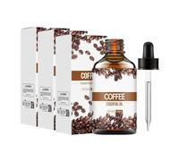 Olio da caffè, olio da caffè, olio da caffè contro le rughe, siero biologico per il viso con olio di caffè, olio essenziale di caffè, olio di caffè naturale organico per la cura dei capelli (3 pezzi