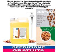 Olio Da Massaggio Puro Vegetale Di Mandorle Dolci Spremuto a Freddo.Olio x Corpo