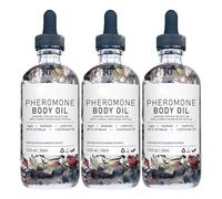 Olio del corpo di feromone per le donne, con petalo di rosa e olio di mandorla dolce, idrata la pelle, aumenta la fiducia e l'allure sociale, profumo di lunga durata (3PCS)