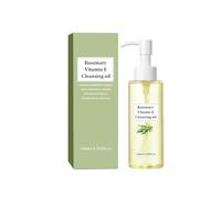 Olio detergente al rosmarino e vitamina E, struccante delicato a base vegetale, olio detergente profondo, senza ostruire i pori, per tutti i tipi di pelle