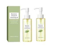Olio detergente al rosmarino e vitamina E, struccante delicato a base vegetale, olio detergente profondo, senza ostruire i pori, per tutti i tipi di pelle