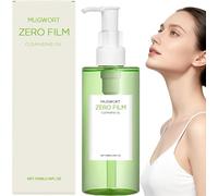 Olio detergente all'artemisia Zero Film, olio detergente per la pulizia profonda, struccante occhi, rimozione quotidiana del trucco e dei punti neri senza ostruire i pori, per tutti i tipi di pelle