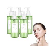 Olio detergente per artemisia - Olio detergente profondo e struccante per tutti i tipi di pelle - Detergente a base di olio per il viso con controllo dei pori e tecnologia a film zero (5 bottiglie)