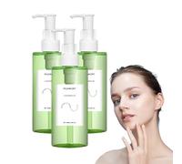 Olio detergente per artemisia - Olio detergente profondo e struccante per tutti i tipi di pelle - Detergente a base di olio per il viso con controllo dei pori e tecnologia a film zero (3 bottiglie)
