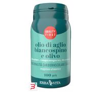 Erba Vita Integratore alimentare di olio di Aglio, olio di Biancospino e olio di Olivo - 100 Perle