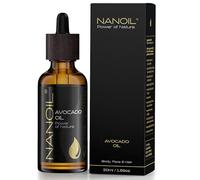 Olio di avocado Nanoil Avocado Oil 50ml - naturale, spremuto a freddo e non raffinato per la cura di viso, corpo e capelli, bomba vitaminica, proprietà antiaging e protettive