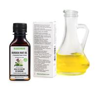 Olio di bardana verde siberiano con estratto di camomilla - 100 ml Olio di radice di bardana per crescita, caduta e perdita di capelli - Erbe siberiane pure e naturali