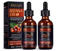 Olio di Batana per la crescita dei capelli - Olio di Botana 100% naturale, elimina le doppie punte, ripristina i capelli danneggiati, migliora la luminosità dei capelli (2 Packs 2x60ML)