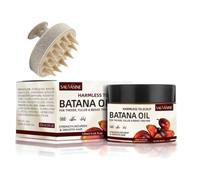 Olio di Batana Puro per Capelli Ricci e Secchi, con Massaggiatore del Cuoio Capelluto, Burro di Batana Anticaduta Donna, Oil for Hair Growth, Maschera Donna per Ricrescita e Ricostruzione