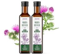 Olio di Cardo Mariano Monte Nativo (2x500ml) - Olio di Cardo Mariano Spremuto a Freddo, Vergine e Non Raffinato - Acidi Grassi Omega per Benessere & Cura della Pelle