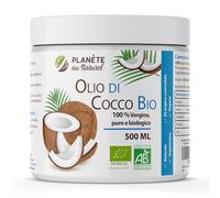 Olio di Cocco Bio 500 ml - Planète au Naturel - Crudo e Spremuto a Freddo - Puro, Naturale, Non Raffinato - Olio di cocco alimentare - Olio di cocco per capelli