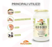 OLIO DI COCCO BIOLOGICO ALIMENTARE CAPELLI PELLE Spremuto a Freddo 1 kg € 22,50