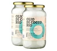 Olio di Cocco Biologico Coco Nativo 2x1000ml - Crudo, Spremuto a Freddo