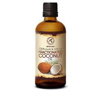 Olio di Cocco Frazionato - 100ml - Cocos Nucifera - Olio Vegetale Puro - Olio Vettore per Oli Essenziali - Olio Idratante Corpo - Cura del Viso - Olio per Capelli - Olio da Bagno - Olio per Massaggi