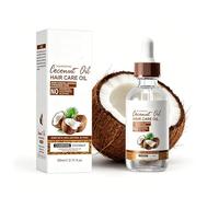 Olio di cocco per capelli 2 bottiglie di olio di cocco idratante e lenitivo, olio di cocco liquido per la cura dei capelli con tappo a goccia, olio per idratare e curare i capelli
