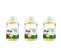 Olio di cocco spremuto a freddo | Collagene miscelato con vitamine | Supporto per la pulizia dell'intestino e per la gestione del peso | 60 confezioni,3pcs