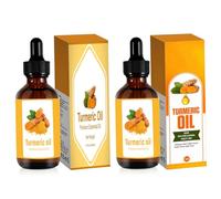 Olio di curcuma per il viso, set da 2 confezioni - Olio essenziale di curcuma naturale per schiarire la pelle, formula vegana e cruelty-free