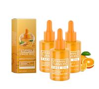 Olio di curcuma per viso e corpo, siero sbiancante naturale della pelle per macchie scure, riparazione del viso pulisce la pelle, equilibra il tono, minimizza i pori - idratante (3PCS)