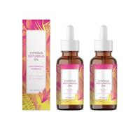 Olio di evadore cyperus rotundus, olio di cyperus rotundus per la depilazione, oli organici puri per ridurre la crescita dei peli del corpo, oli per il corpo lenitivi leggeri (2pcs)