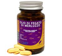 Olio di Fegato di Merluzzo, Integratore Omega 3 Capsule Softgel con DHA, EPA e V