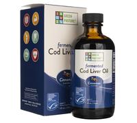 Olio di fegato di merluzzo liquido fermentato Green Pasture con aroma, 180 ml