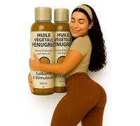 Olio di Fieno Greco per Ingrandire Fianchi, Glutei e Seno - Made in France - 2x100ML - Crescita Naturale del Lato B e del Seno - I Love My Popotin