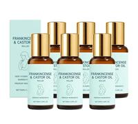 Olio di incenso e ricino roll-on con rullo di quarzo rosa - 50 ml di olio viso biologico, crema idratante non grassa per pelle liscia e meno rughe, cura quotidiana idratante (6)