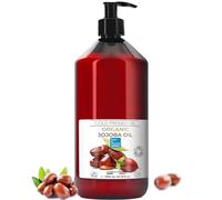 Olio di Jojoba BIO, Puro e Naturale: Siero Viso, Idratante per Capelli e Barba, Struccante, Detergente Viso, Siero Ciglia, Olio per Cuticole Unghie, Cura per la Pelle Atopica - 1000 ml