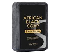 Olio di jojoba Capelli Sapone nero africano, Sapone di burro di karitè, Sapone idratante per viso e corpo, pulizia profonda, raffinatezza della pelle radiosa, Africano (nero, taglia unica)