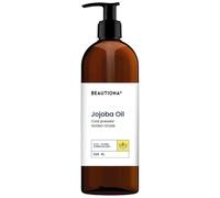 Olio di jojoba da 500 ml - Olio naturale, spremuto a freddo e non raffinato per pelle, viso e capelli - 100% puro, vegano, idratante e intenso