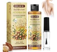Olio di jojoba naturale puro da 100 ml, siero per capelli, 100% olio di jojoba biologico spremuto a freddo, ricco di vitamina E, adatto per capelli, viso, corpo, idratante per la salute della pelle