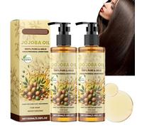 Olio Di Jojoba Per Capelli, Olio Di Jojoba Biologico, Olio Idratante E Condizionante Naturale, Olio Di Jojoba Biologico Spremuto A Freddo Non Raffinato, Per Viso, Capelli, Corpo (2 bottiglie)