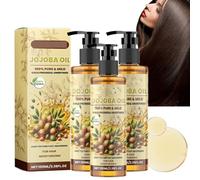 Olio Di Jojoba Per Capelli, Olio Di Jojoba Biologico, Olio Idratante E Condizionante Naturale, Olio Di Jojoba Biologico Spremuto A Freddo Non Raffinato, Per Viso, Capelli, Corpo (3 bottiglie)