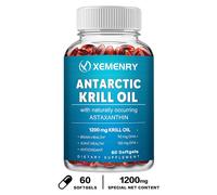 Olio di krill antartico 1200 mg - astaxantina - antinfiammatorio, salute