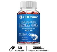 Olio di krill antartico 3000 mg - Omega-3 EPA, DHA, Astaxantina-Heart and