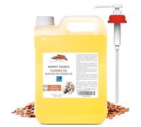 Olio di Lino 100% Naturale per Cavalli, Animali | Omega-3, Omega-6, Vitamine A, E, D | Recupero Gastro, Energia, Vitalità, 5000 ml
